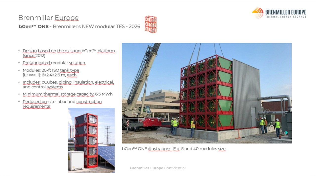 bGen ONE - New Modular Thermal Energy Storage Solution (TES)