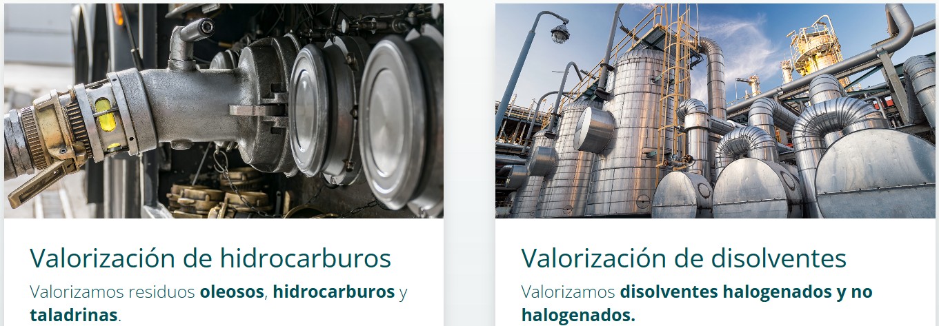 Recuperación y regeneración de disolventes, aceites y plásticos.